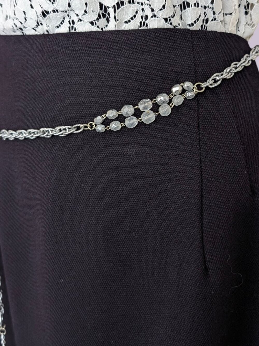 V. West Germany Beaded Adjustable Belt - Picture 2 of 6